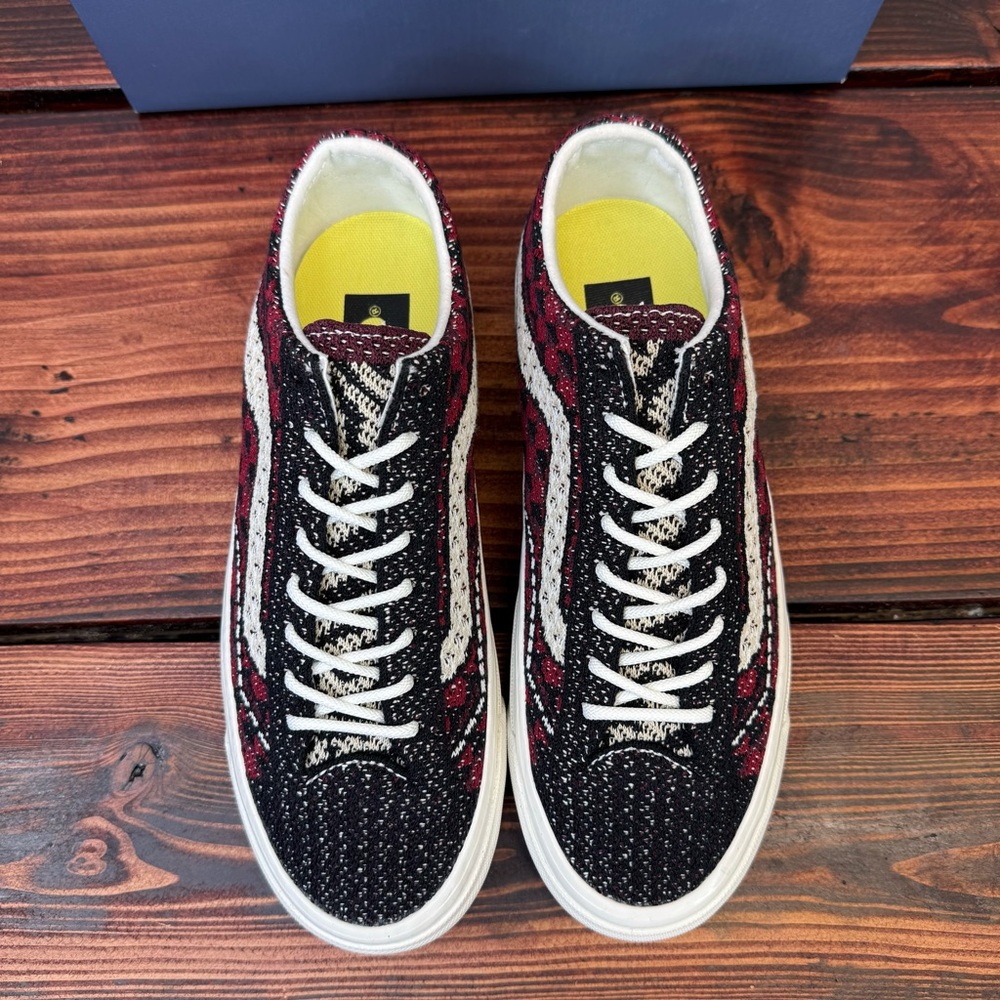 NIB Vans LX Old Skool 36 EK Geo Check Bordeaux Sneakers - New in Box! - Picture 6 of 11